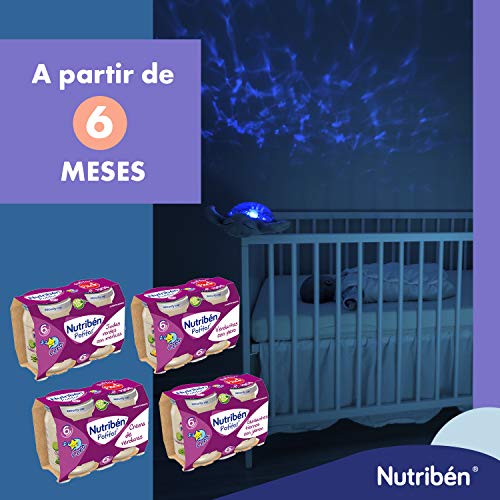 Nutribén Potitos Cena De Guisantes y Jamón Desde Los 6 Meses, 2 Bipacks (4 X 190 Gr.)