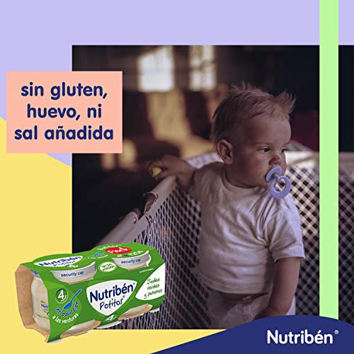 Nutribén Potitos Introducción A Las Judías Verdes Y Patatas Desde Los 4 Meses, 2 Bipacks (4 X 120 Gr.)