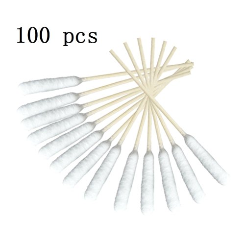 Odowalker Big Bamboo - Juego de 100 Varillas de algodón Gruesas, para Gato, Perro, Oreja, Cera de Arena, eliminación de infecciones, para Utensilios de Cocina de Tipo Profundo, 15 cm de Largo