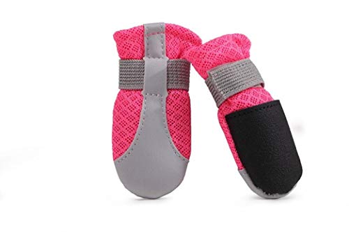 OLADO Zapatos Transpirables para Perros Botines Reflectantes Impermeables Antideslizantes para Perros Protector Exterior Antimanchas para Patas