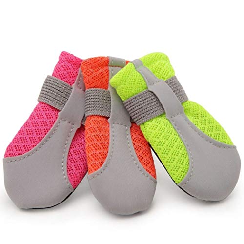 OLADO Zapatos Transpirables para Perros Botines Reflectantes Impermeables Antideslizantes para Perros Protector Exterior Antimanchas para Patas