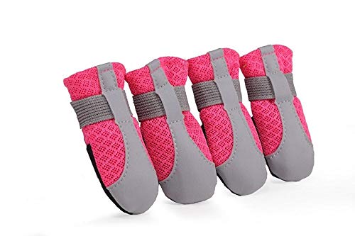 OLADO Zapatos Transpirables para Perros Botines Reflectantes Impermeables Antideslizantes para Perros Protector Exterior Antimanchas para Patas