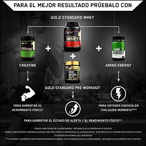 Optimum Nutrition ON Gold Standard 100% Whey Proteína en Polvo Suplementos Deportivos con Glutamina y Aminoacidos Micronizados Incluyendo BCAA, Helado de Vainilla, 30 Porciones, 900 gr