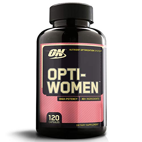 Optimum Nutrition ON Opti-Women, Suplemento multivitamínico, multivitaminas y minerales para mujeres con vitamina D y C, magnesio y acido folico, sin sabor, 60 porciones, 120 cápsulas