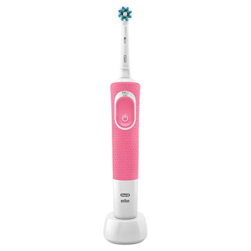 Oral-B Vitality 100 CrossAction - Cepillo Eléctrico, 1 Mango, 1 Cabezal, Rosa