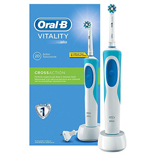 Oral-B Vitality Crossaction - Cepillo de Dientes Eléctrico Recargable con Tecnología Braun