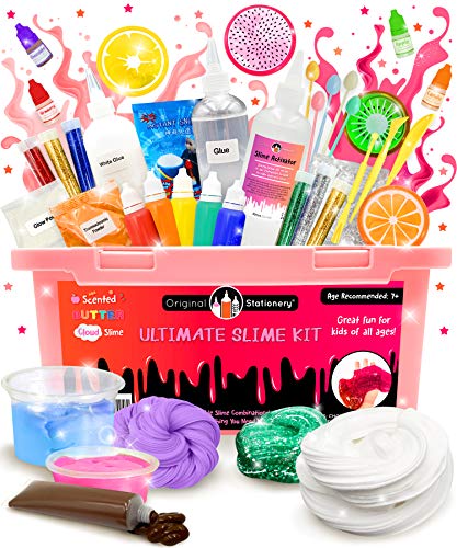 Original Stationery Kit de Slime Kit para Elaboración de Slime “Hágalo Usted Mismo” con Complementos para Slime Unicornio, Purpurina, Nube, Mantequilla, Espuma y Más para Niñas y Niños