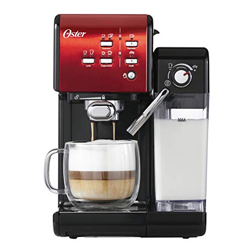 Oster Cafetera espresso Prima Latte II, con tratamiento de leche, rojo, 0