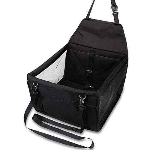 OUTLETISSIMO® - Transportín negro para perros y gatos, coche Box y funda para asiento de mascotas, perro o gato, 40 x 32 x 24 cm