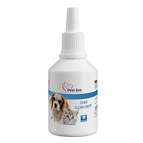 Over-Zoo Clean Drop (40 ML) - Higiene para los Ojos de Mascotas - Gotas para la eliminación de cuerpos extraños y el Cuidado óptimo de los Ojos de Gatos y Perros