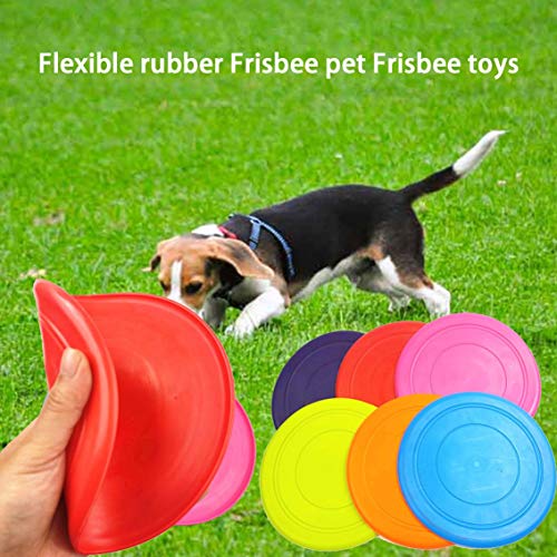 Panamami Pet Disc Toys TPR Dog Toys Juguetes para niños Soft Disc Pet Disc Discos prácticos Trainning Puppy Toy - Rosa