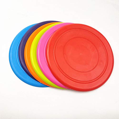 Panamami Pet Disc Toys TPR Dog Toys Juguetes para niños Soft Disc Pet Disc Discos prácticos Trainning Puppy Toy - Rosa