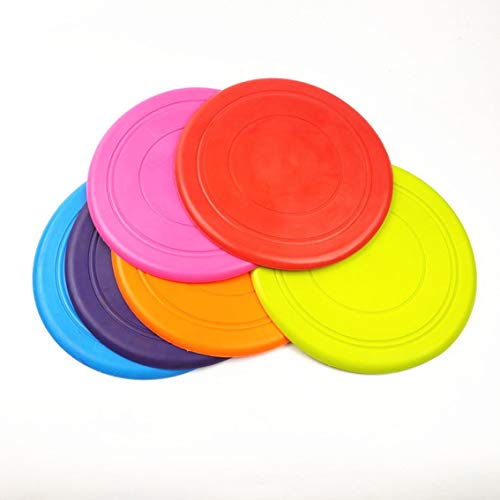 Panamami Pet Disc Toys TPR Dog Toys Juguetes para niños Soft Disc Pet Disc Discos prácticos Trainning Puppy Toy - Rosa