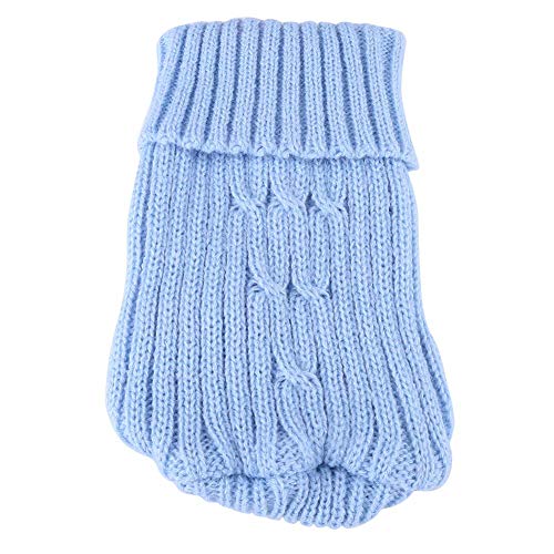 Pangding Suéter para Mascotas, Ropa de Abrigo Abrigada de Invierno, Ropa, Trajes, Ropa para el pequeño Cachorro de Perro, Gato(L-Cielo Azul)