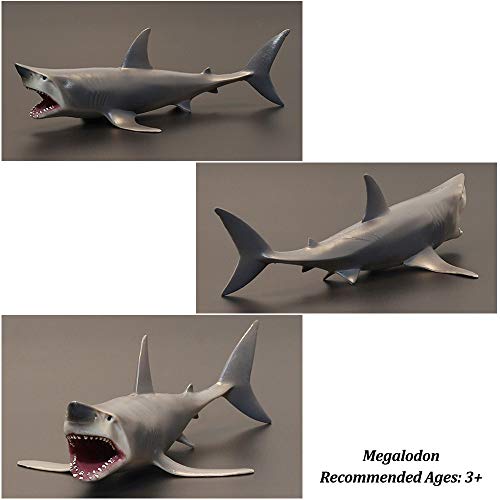 Paquete de 3 Adornos para acuarios de tiburones Megalodon, decoraciones de acuarios, seguros para todos los peces y mascotas acuáticas Juguetes Meg para decoraciones infantiles y para el hogar