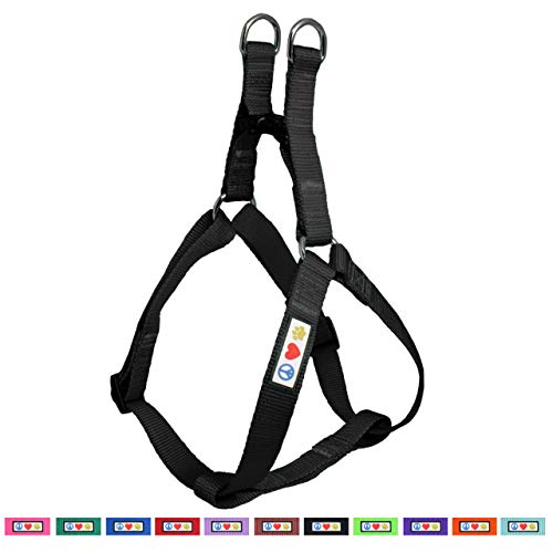 Pawtitas Arnes de Entrenamiento Chaleco Pechera para Perros y Cachorros arnes de adiestramiento Ideal para Caminar Perros Cachorros arnes Extra pequeño Color Negro