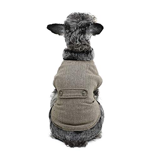 PAWZ Road Cuello de Piel sintética de Ropa para Perro pequeños, Mascota Abrigo de Invierno Super cálido y cómodo S