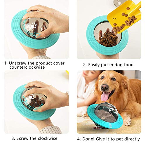 Pelota de Juguete para Perros, Afaneep Juguete de Caucho No Tóxica, Bolas de Alimentación Interactivas Smart Puzzle Toy para Perro