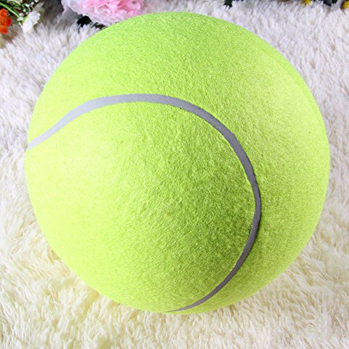 Pelota de tenis gigante perro kaut juguete exterior o en habitaciones en casa para jugar y para entrenar. Lo mejor para la salud de un perro Diámetro 24 cm