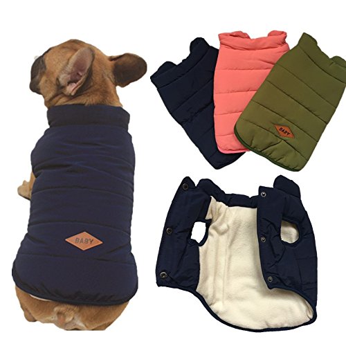 PENIVO Ropa de perro Abrigos y chaquetas abrigados de invierno, Chaleco de perro cachorro Ropa para perros pequeños medianos Perros Ropa de plumas (Rosa, XXL)