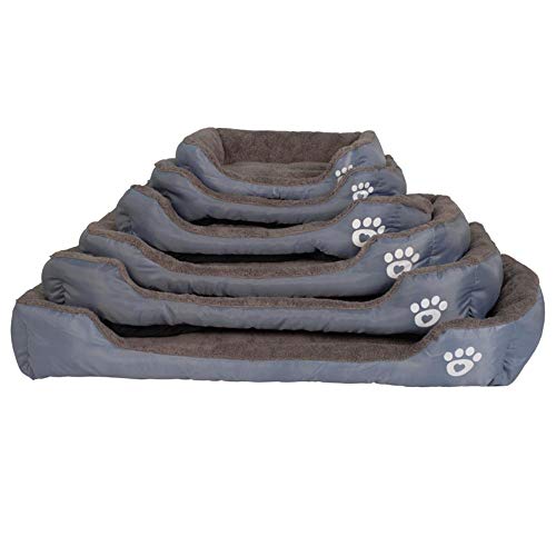 PENVEAT S-3XL 9 Colores Paw Pet Sofa Camas para Perros Fondo Inferior Impermeable Soft Fleece Warm Cat Bed House Petshop Cama Perro, Vino Rojo, XXL