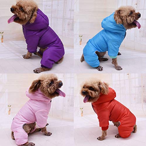 Perros de Invierno Abrigo Chaqueta Fleece de algodón Bulldog francés a Prueba de Viento Mascotas Ropa Trajes Sudadera con Capucha para Perros