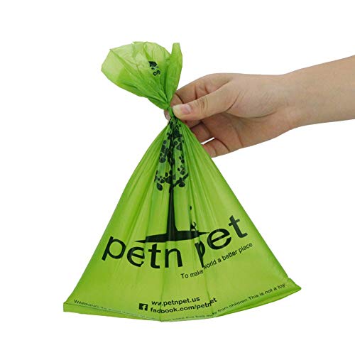 PET N PET - Bolsas de basura para perros (1080 unidades, 60 rollos), color verde