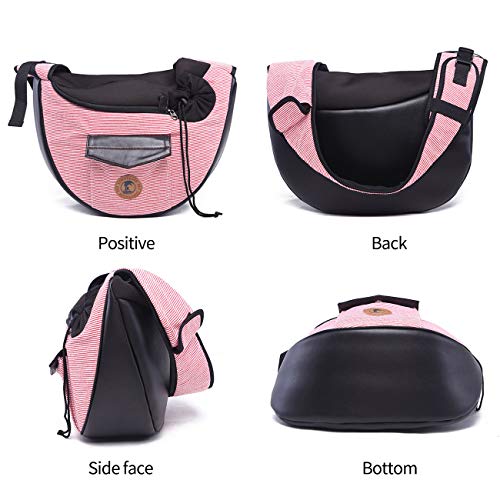 PETCUTE Bolsa de Transporte para Perros y Gatos Bolso para Mascotas Bolsa Bandolera Transportador de Perros pequeño