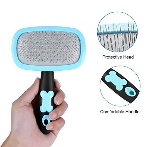 PETCUTE Cepillo para Perros Gatos Pelo Largo Peine para Perros Gatos de Limpieza para Eliminar el Pelo Muerto