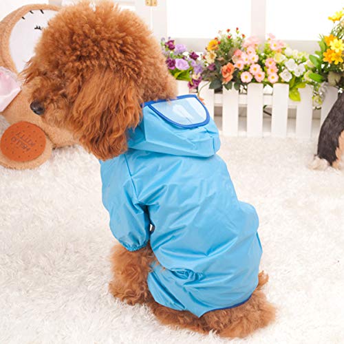 PETCUTE Chubasquero para Perros Chaqueta Impermeable para Mascota Ropa Chubasqueros con Capucha para Medianas y Grandes Perros