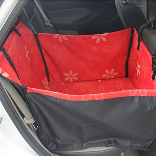 PETCUTE Cubierta Asiento de Coche Perro Cubre Asientos Coche para Perros Hamaca de Coche Protector Coche Perros