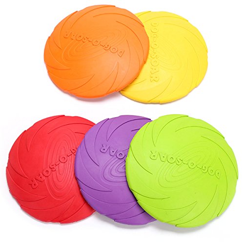 PETCUTE Frisbee Perros Volar Discos Juguete para Perros interactivos Frisbee 2 Piezas ø 20 cm