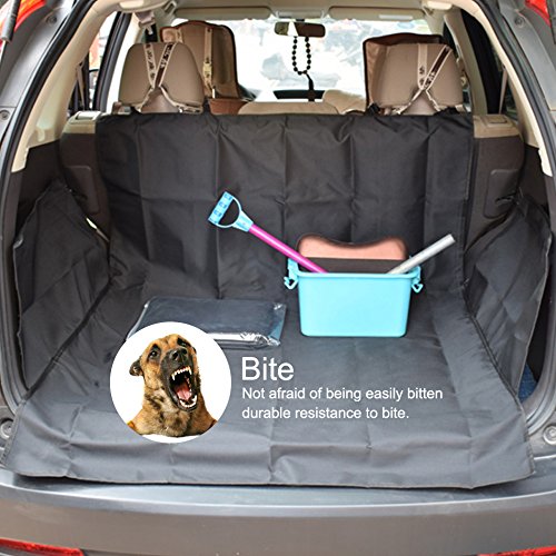 PETCUTE Grande Cubierta del Forro del Cargo del Perro Cubierta de Asiento para Mascotas Estera de la Cama Antideslizante Impermeable Universal Coche SUV Camión Jeeps Furgonetas Negro