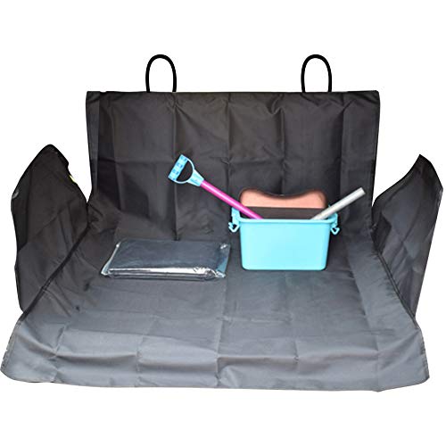 PETCUTE Grande Cubierta del Forro del Cargo del Perro Cubierta de Asiento para Mascotas Estera de la Cama Antideslizante Impermeable Universal Coche SUV Camión Jeeps Furgonetas Negro