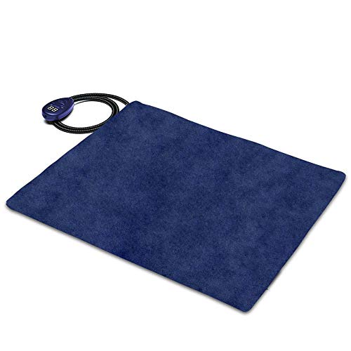 Petilleur Manta Eléctrica para Perros Gatos Almohadilla Térmica Mascotas con 7 Niveles de Temperatura Ajustable, Protección contra Sobrecalentamiento (40 * 30cm, Azul)