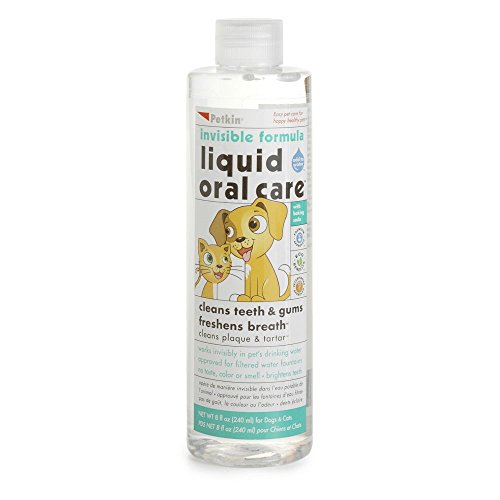 Petkin Líquido con fórmula invisible para el cuidado oral de los dientes para perros y gatos 240ml