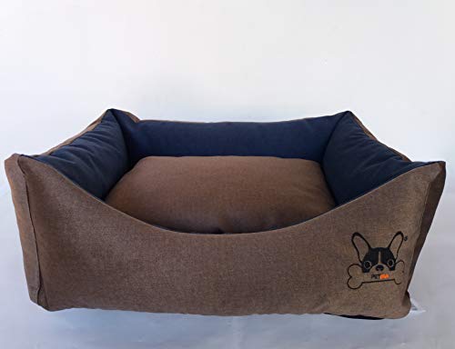 PETPLUS Cama para EL Perro Antimanchas 2 Camas EN 1 (Grande 75X60CM)