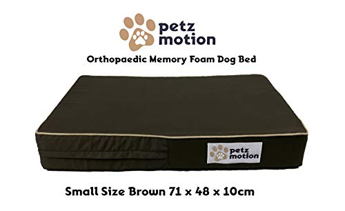 Petzmotion Colchón ortopédico de Espuma viscoelástica para Perro, Forro Impermeable, Funda Lavable, Ideal para Artritis de Mascotas, displasia de Cadera, etc.