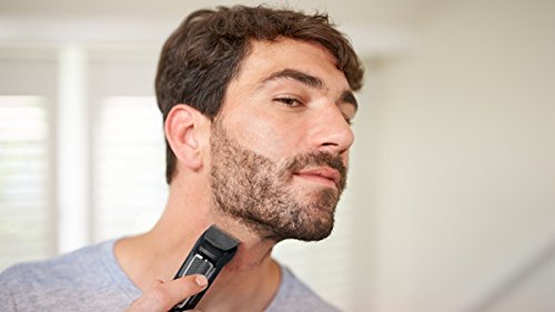 Philips MG5720/18  Recortadora para barba y pelo,  9 en 1, accesorios para nariz y orejas, cortapelos cara, y cabeza, 60 minutos de autonomía,Negro