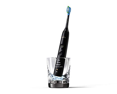 Philips Sonicare DiamondClean Smart HX9901/13  - Cepillo de dientes eléctrico con App de formación personalizada, sensor de presión, 4 modos, 3 intensidades y cargador de vaso, color negro