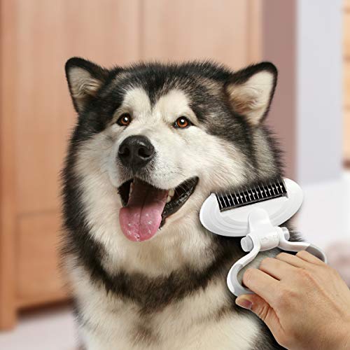 Philorn Cepillo Perro Gato Ajustable para Enredos Obstinados, [9+17 Dientes] Peine Perro Rastrillo de dos Caras, Pet Groomer Cepillo Mascotas - Reduce Eficazmente la Caida de Cabello Hasta un 95%