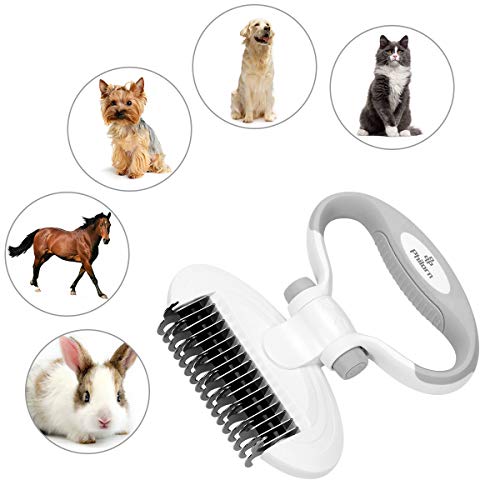 Philorn Cepillo Perro Gato Ajustable para Enredos Obstinados, [9+17 Dientes] Peine Perro Rastrillo de dos Caras, Pet Groomer Cepillo Mascotas - Reduce Eficazmente la Caida de Cabello Hasta un 95%