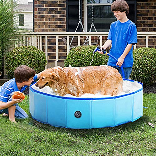 Piscina plegable portátil para mascotas YZH para gatos y perros, para interior y exterior, para baño de mascotas