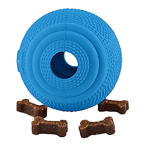 PlayfulSpirit Pelota de Rugby de Recompensas para Cachorros y Perros: Dispensador de Comida, Increíble Destructor del Aburrimiento de Mascota y Juguete de Entrenamiento Básico para Cachorros