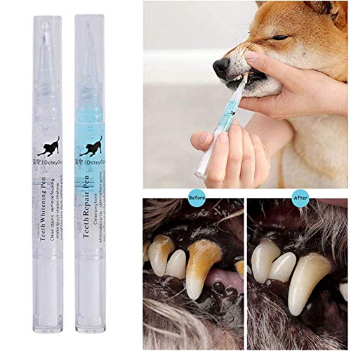 Pluma de limpieza de dientes de Perro para el cuidado dental, gato Cepillo de dientes de belleza Pluma para blanquear los dientes para eliminar el sarro y la placa Raspador de dientes de mascotas