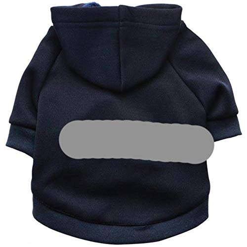 PONNMQ Ropa para Perros de Seguridad Sudaderas con Capucha clásicas para Perros Ropa para Perros pequeños Chaqueta de Abrigo de otoño para Yorkie Chihuahua Cachorro Ropa 10d3S1, Azul Marino, S