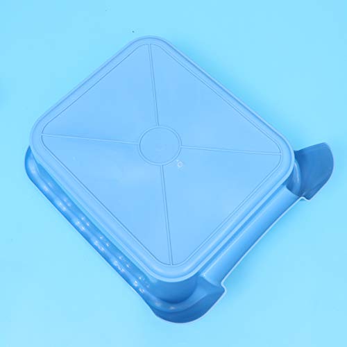 POPETPOP Inodoro para Perrito, Bandeja de Orinal Anti-Splash para Mascotas, Arenero de Entrenamiento para Perros, 45x42x15cm (Azul)