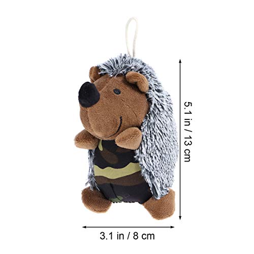 POPETPOP Juguetes para Masticar Mascotas, Juguete de Erizos de Peluche, Juguetes Interactivos y Juguetes de Limpiar Los Dientes para Pequeños Medianos Perros (Camuflaje)