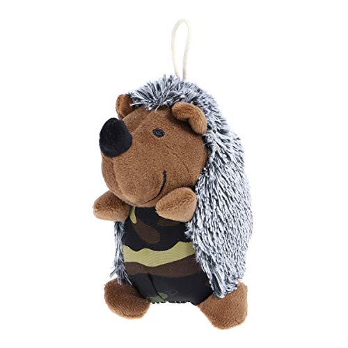 POPETPOP Juguetes para Masticar Mascotas, Juguete de Erizos de Peluche, Juguetes Interactivos y Juguetes de Limpiar Los Dientes para Pequeños Medianos Perros (Camuflaje)