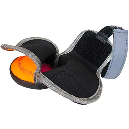 PROTAURI Zapatos de Perro Botas de Perro Botas para Perros Zapatos para Mascotas Transpirable Antideslizante Deporte al Aire libre para Perro Pequeña Mediano Grande Rojo Naranja